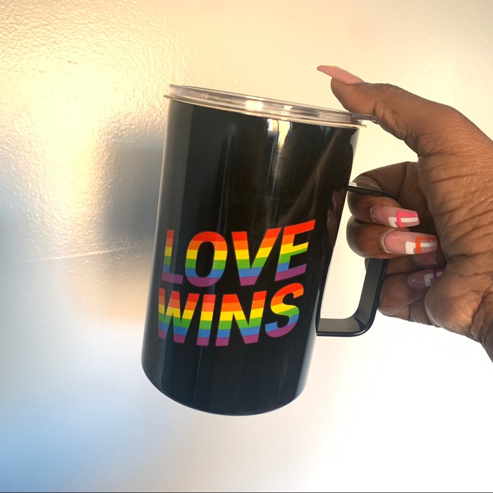Love Wins rainbow double wall insulated cup ❤️🌈